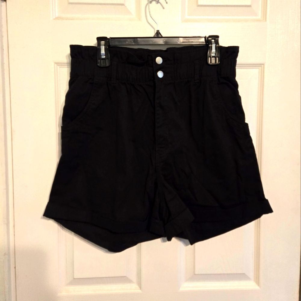 H&M Europe High Elastic Waist Denim Shorts, Baggy sz 12 NWOT